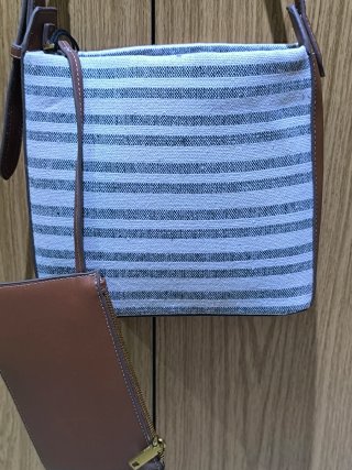 Bolso de rayas Mango