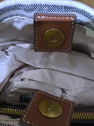 Bolso de rayas Mango