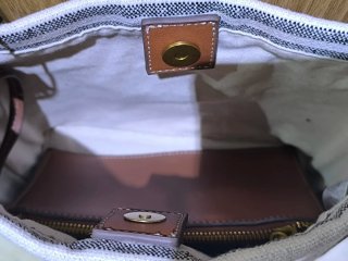 Bolso de rayas Mango