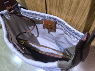 Bolso de rayas Mango