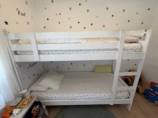 Litera de madera blanca Ikea