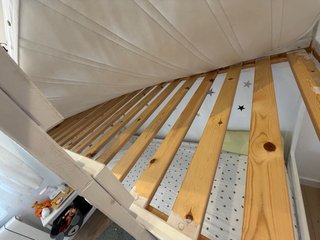Litera de madera blanca Ikea