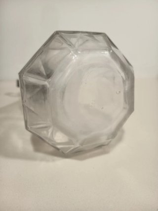 Jarra antigua cristal con asa