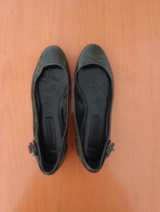 Bailarinas piel acharolada grises