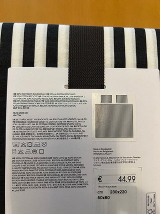 Funda nórdica H&M HOME rayas