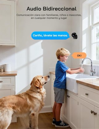 Cámara de seguridad Wi-Fi con visión nocturna 4uds