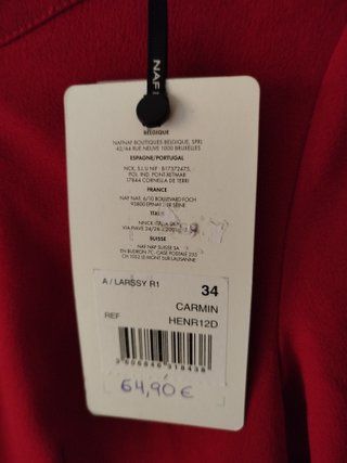 Vestido Naf Naf con etiqueta