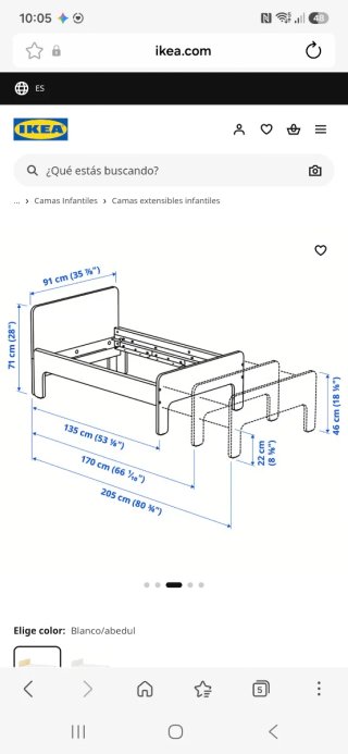 Cama extensible IKEA + colchón