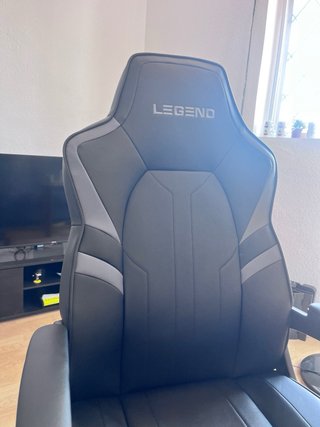 Silla Gaming FJELSTED Polipiel Negro/Gris