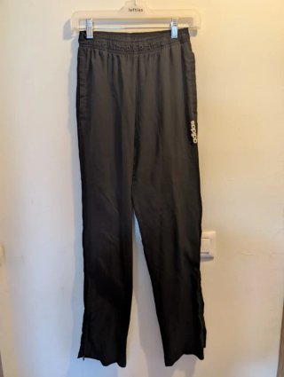 Pantalón Deportivo Adidas Negro con Cremalleras