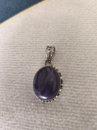 Colgante Plata Piedra Semipreciosa Morada