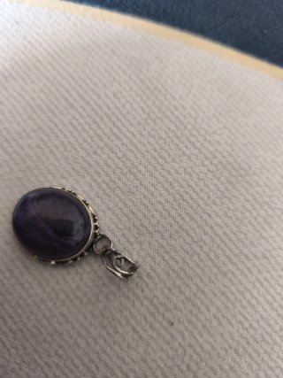 Colgante Plata Piedra Semipreciosa Morada
