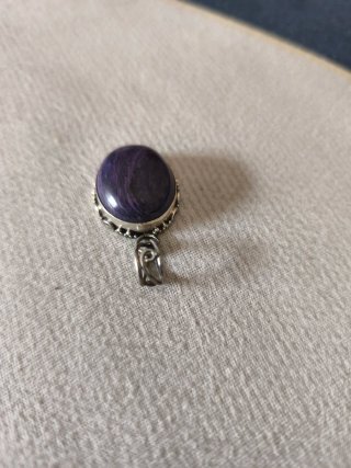 Colgante Plata Piedra Semipreciosa Morada