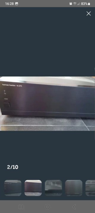 Amplificador Harman Kardon HK 870 Negro 200w reale