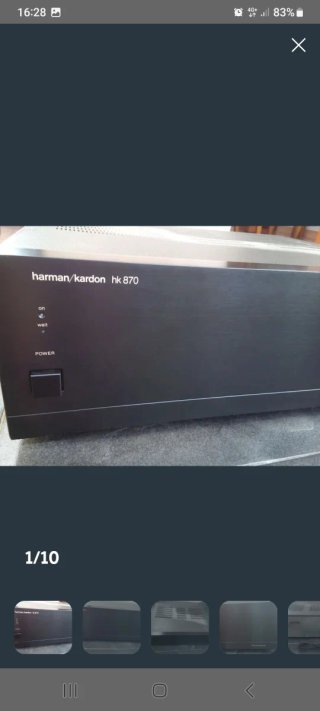 Amplificador Harman Kardon HK 870 Negro 200w reale