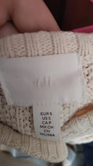 Chaqueta de punto beige
