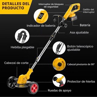 Desbrozadora Eléctrica 21V con Batería y Accesorio