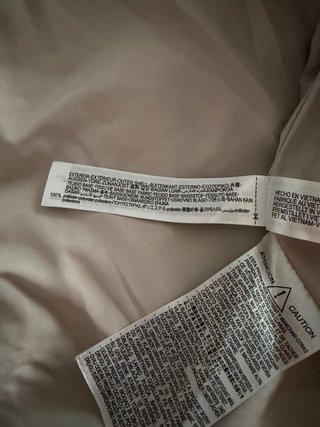 Chaquetón acolchado Zara beige