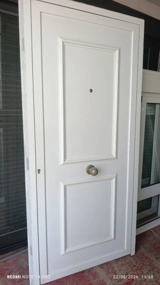 Puerta de entrada de aluminio con Sara dura
