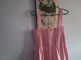 Vestido Zara rosa largo