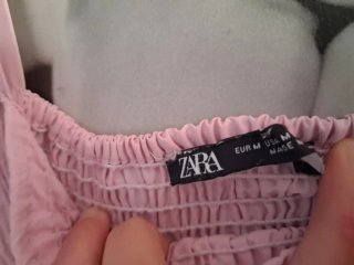 Vestido Zara rosa largo