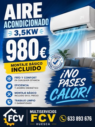 Instalación Aire Acondicionado 3,5KW