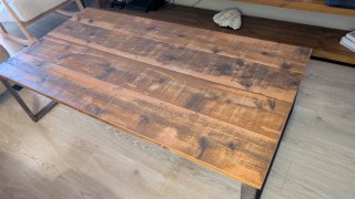 Mesa de centro madera y metal para salón