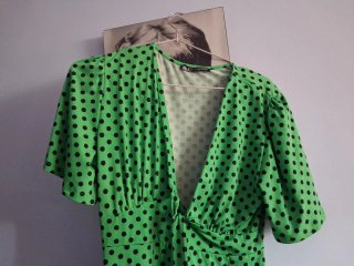 Vestido Zara lunares verde