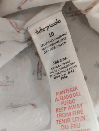 Camisa niño Tutto Piccolo Talla 10 cmo nueva avión