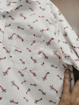 Camisa niño Tutto Piccolo Talla 10 cmo nueva avión