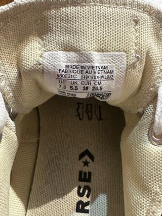 Converse Bianche Taglia 38