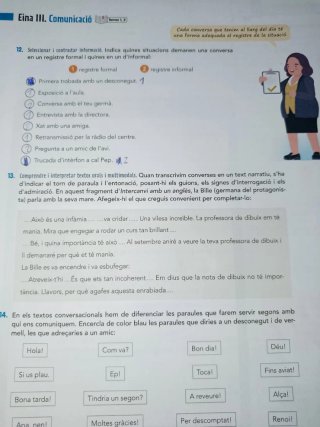 Llengua Catalana i Literatura 1, ESO, Situacion...