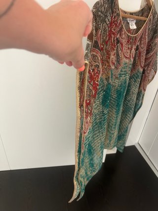 Conjunto estampado verde y turquesa