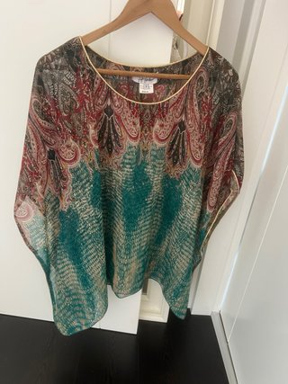Conjunto estampado verde y turquesa
