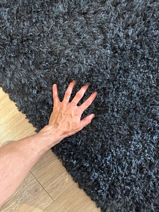 Alfombra Shaggy Azul Oscuro