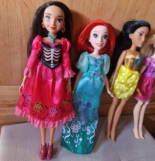 Lote piscina Barbie + 4 muñecas Disney