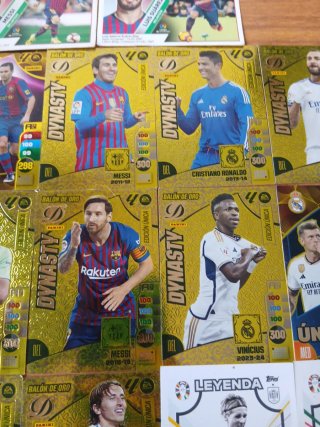 Cartas de fútbol Messi y cristiano lamine zidane