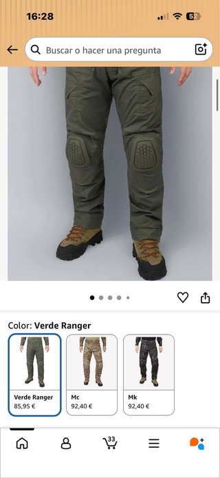 Pantalones Tácticos KRYDEX GEAR G4 Hombre
