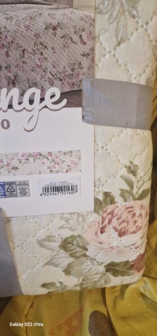 Trapuntino floreale rosa e bianco