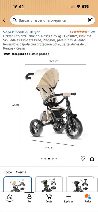 Triciclo Evolutivo  Deryan Explorer Rosa