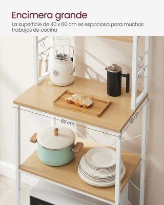 Estantería de Cocina 6 Niveles VASAGLE KKS024W09