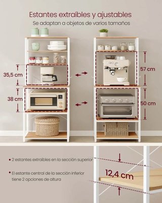 Estantería de Cocina 6 Niveles VASAGLE KKS024W09
