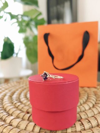 Anillo TOUS con Amatista en Plata de Ley 925