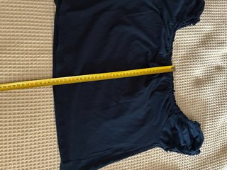 Camiseta American Eagle Azul Hombros Descubiertos