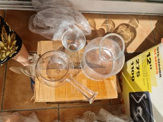 Set Decantador/Bol Térmico Vidrio Borosilicato