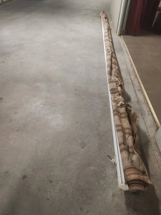 Toldo blanco de 5m ancho x 3 de saliente