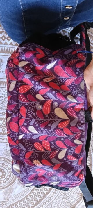 Mochila Totto niña morado y fucsia