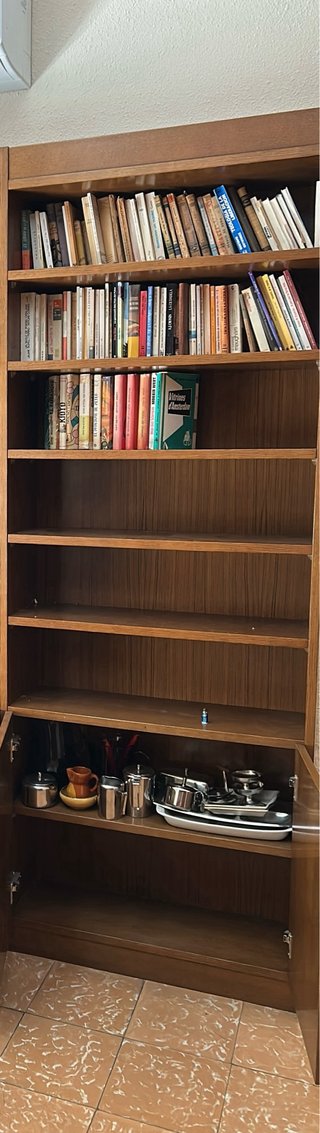 Librería poco profunda de madera