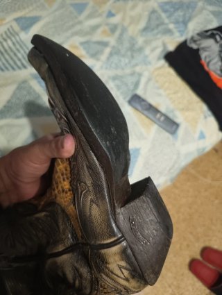 Botas Sandra Piel Serpiente y Cadena