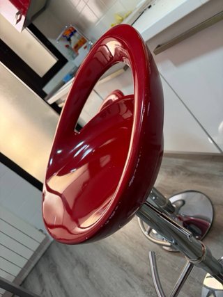 Taburetes de Cocina Rojos (2 Unidades)